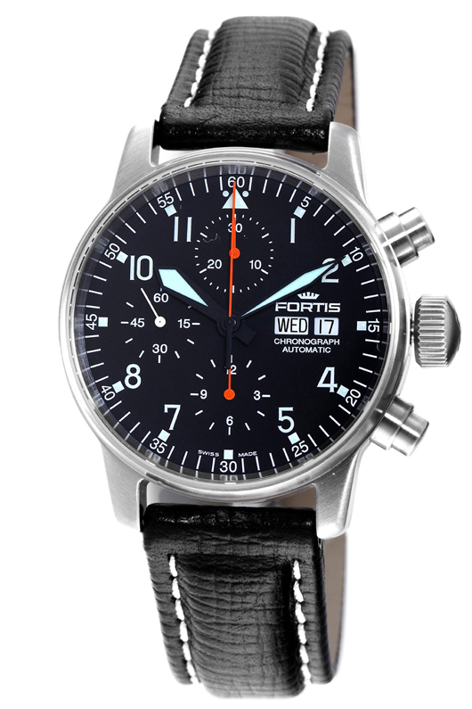 Fortis Mens B-42 Flieger Automatic Chronograph - 597.11.11 L.01